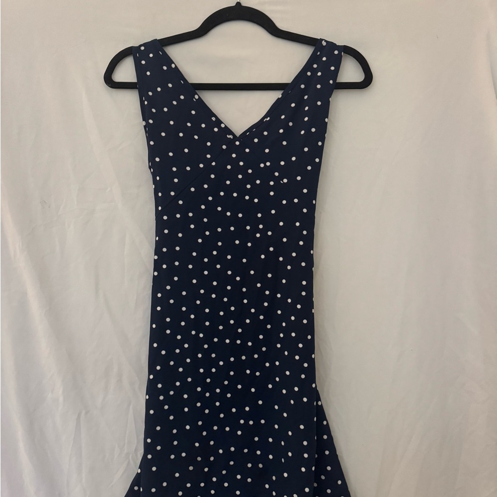 Navy Polka Dot Dress